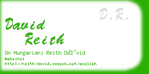 david reith business card